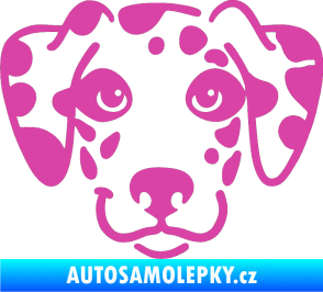 Samolepka Pes 064 Dalmatin růžová