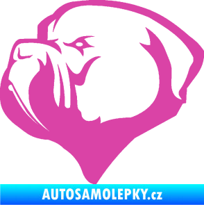 Samolepka Pes 116 levá pitbull růžová