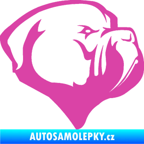 Samolepka Pes 116 pravá pitbull růžová
