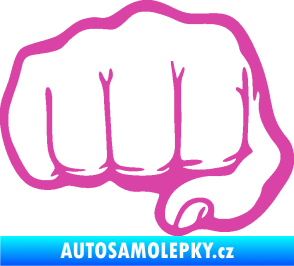 Samolepka Pěst 002 levá růžová