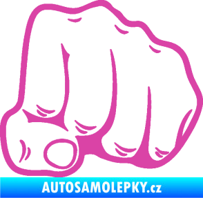 Samolepka Pěst 003 pravá růžová
