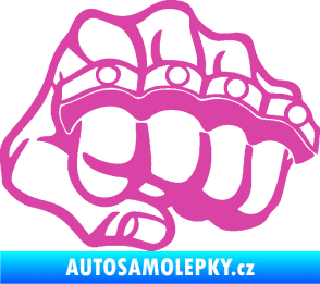 Samolepka Pěst boxer pravá růžová