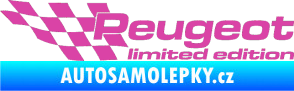 Samolepka Peugeot limited edition levá růžová
