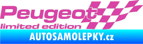 Samolepka Peugeot limited edition pravá růžová