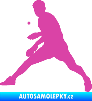 Samolepka Ping pong 002 levá růžová