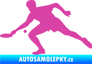 Samolepka Ping pong 001 levá růžová