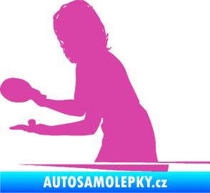 Samolepka Ping pong 005 levá růžová