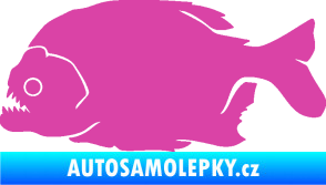 Samolepka Piraňa 001 levá dravá ryba růžová