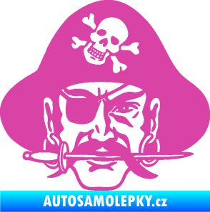 Samolepka Pirát 002 pravá růžová