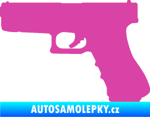 Samolepka Pistole 001 levá růžová