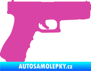 Samolepka Pistole 001 pravá růžová