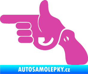 Samolepka Pistole 002 levá han gun růžová