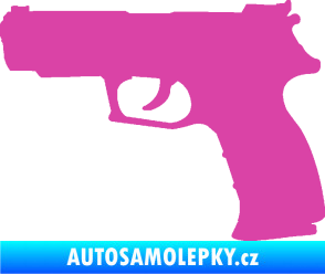 Samolepka Pistole 003 levá růžová