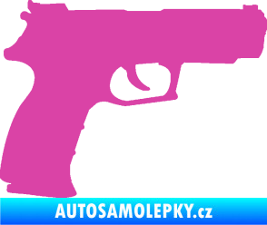Samolepka Pistole 003 pravá růžová