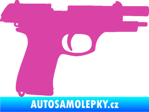 Samolepka Pistole 004 pravá růžová
