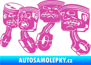 Samolepka Písty levá růžová