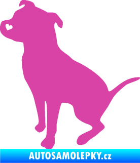 Samolepka Pitbull 005 levá růžová