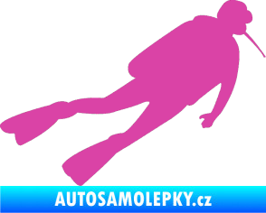 Samolepka Potápěč 006 pravá růžová