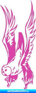 Samolepka Predators 019 levá sova růžová