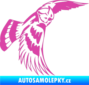 Samolepka Predators 081 pravá sova růžová
