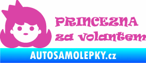 Samolepka Princezna za volantem růžová