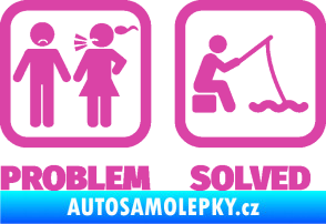 Samolepka Problem?  Solved 006  na ryby růžová