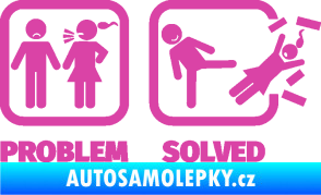Samolepka Problem? Solved 001 růžová
