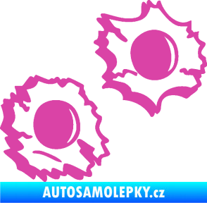 Samolepka Průstřely 001 pravá růžová