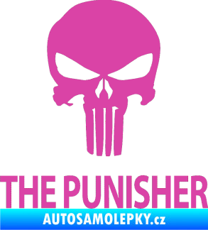 Samolepka Punisher 002 s nápisem růžová