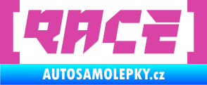 Samolepka Race nápis růžová