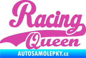 Samolepka Racing Queen nápis růžová