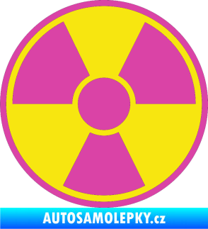Samolepka Radioactive barevný růžová