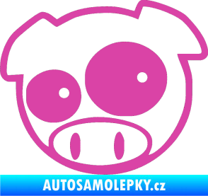 Samolepka Rally pig 001 levá růžová