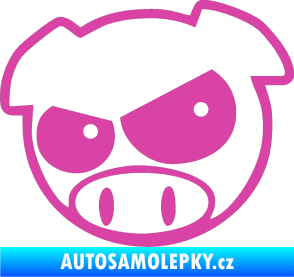 Samolepka Rally pig 002 levá růžová