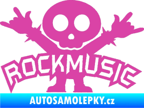 Samolepka Rock music fanda růžová