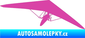 Samolepka Rogalo 001 pravá růžová