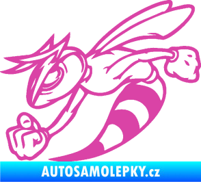 Samolepka Rozzuřená vosa 001 levá růžová