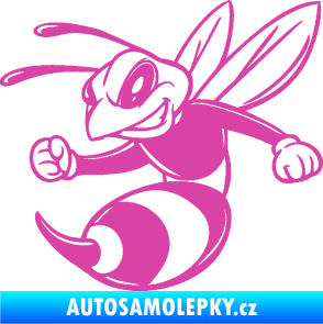 Samolepka Rozzuřená vosa 006 levá růžová