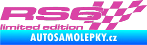 Samolepka RS6 limited edition pravá růžová