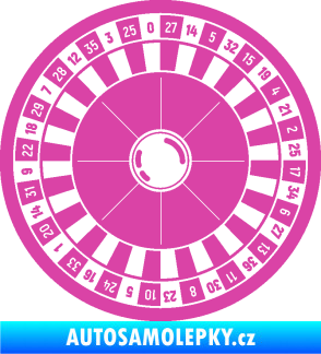 Samolepka Ruleta kolo 001 růžová