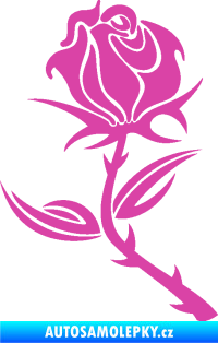 Samolepka Růže 002 levá růžová