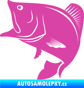 Samolepka Ryba 009 levá růžová