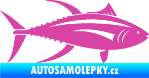 Samolepka Ryba 013 pravá tuňák růžová