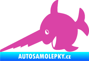 Samolepka Ryba 023 piloun levá růžová