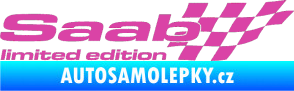 Samolepka Saab limited edition pravá růžová