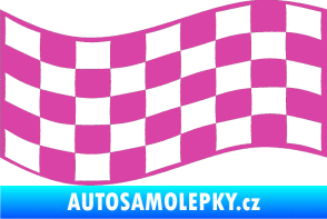 Samolepka Šachovnice 010 růžová
