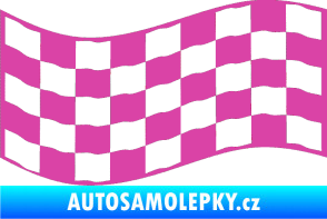 Samolepka Šachovnice 011 růžová