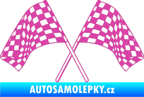 Samolepka Šachovnice 064 růžová