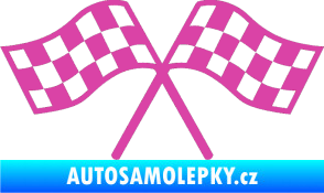 Samolepka Šachovnice 065 růžová