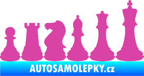 Samolepka Šachy 001 pravá růžová